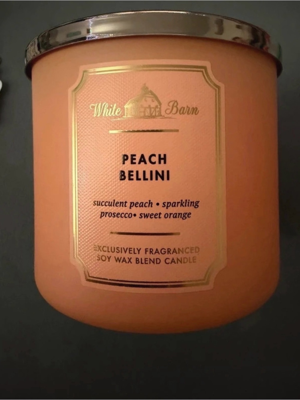 Bath & Body Works Peach Bellini Candle - Peach